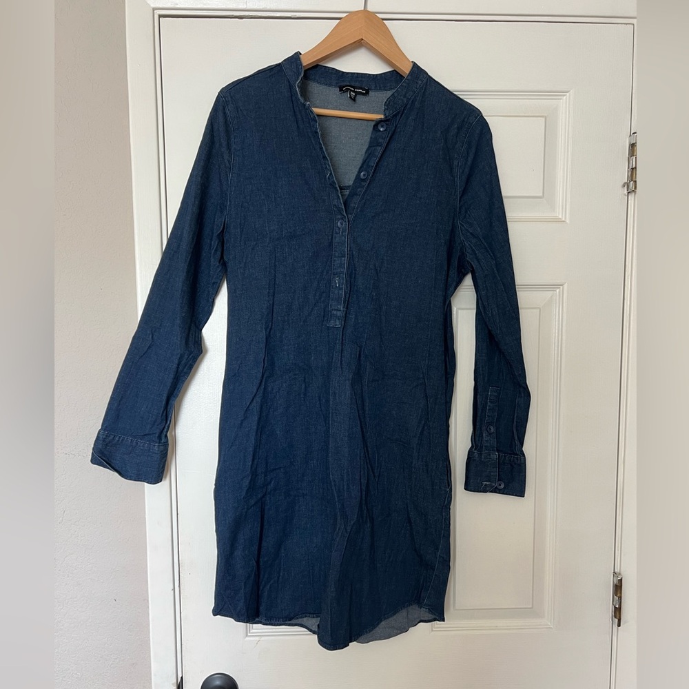 Universal Standard Indigo Denim Shirt Dress